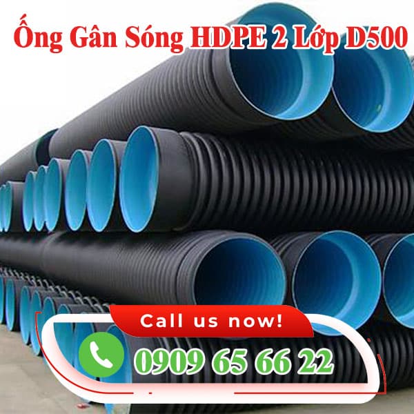 Ống gân sóng HDPE 2 lớp D500