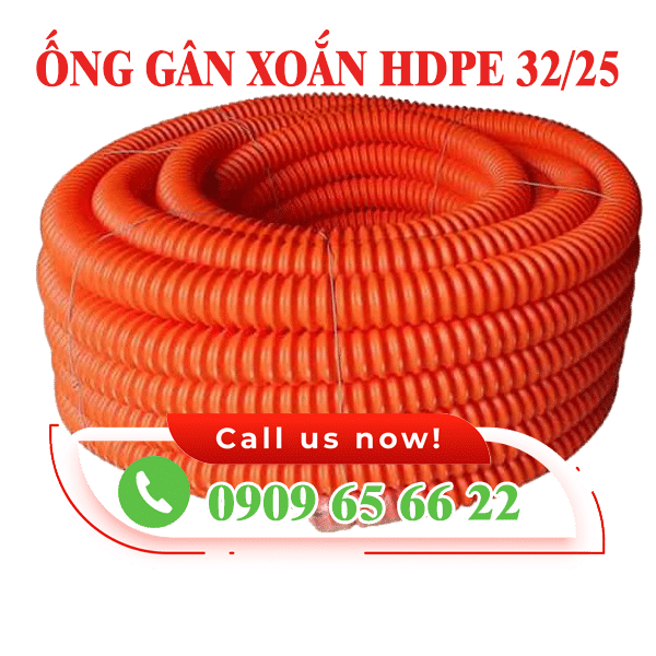 Ống gân xoắn HDPE 32-25