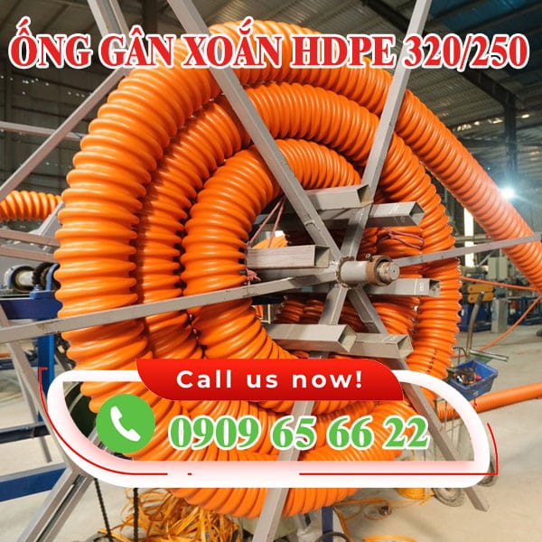 Ống gân xoắn HDPE 320-250