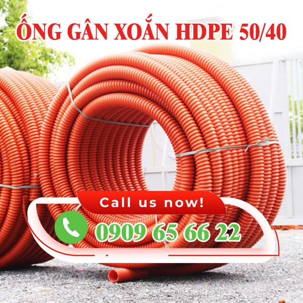 Ống gân xoắn HDPE 50-40