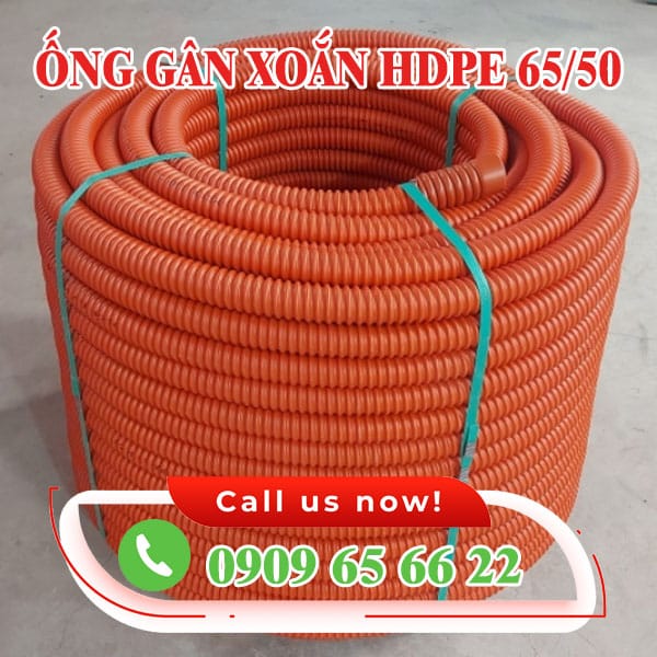 Ống gân xoắn HDPE 65-50