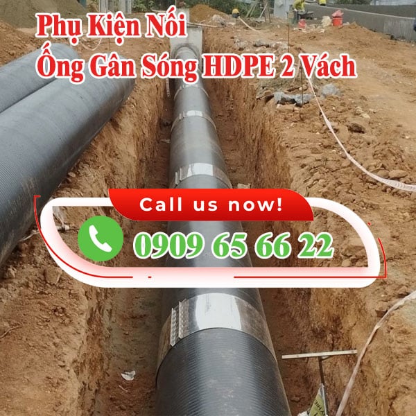 Phụ Kiện Nối 2 Ống HDPE 2 Vách gân sóng