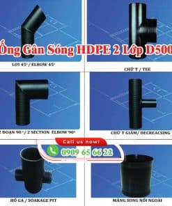 PHỤ KIỆN ỐNG GÂN SÓNG HDPE 2 LỚP