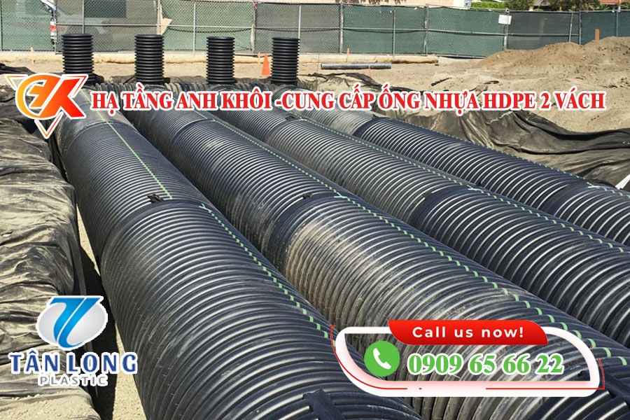 Hạ Tầng Anh Khôi cung cấp ống nhựa HDPE 2 Vách Miền Tây